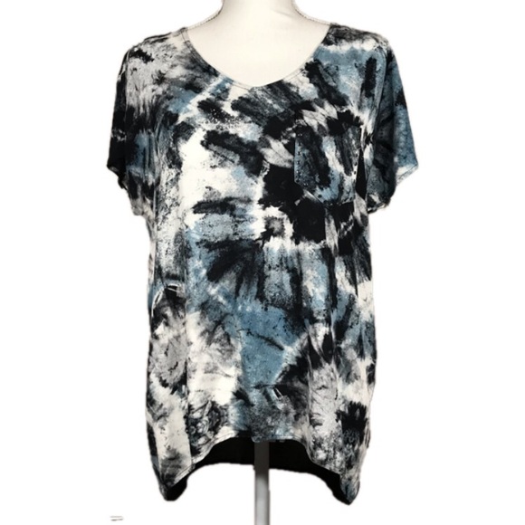 Rock & Republic Tops - Rock & Republic Tie Dye Hi-Low Top Size L